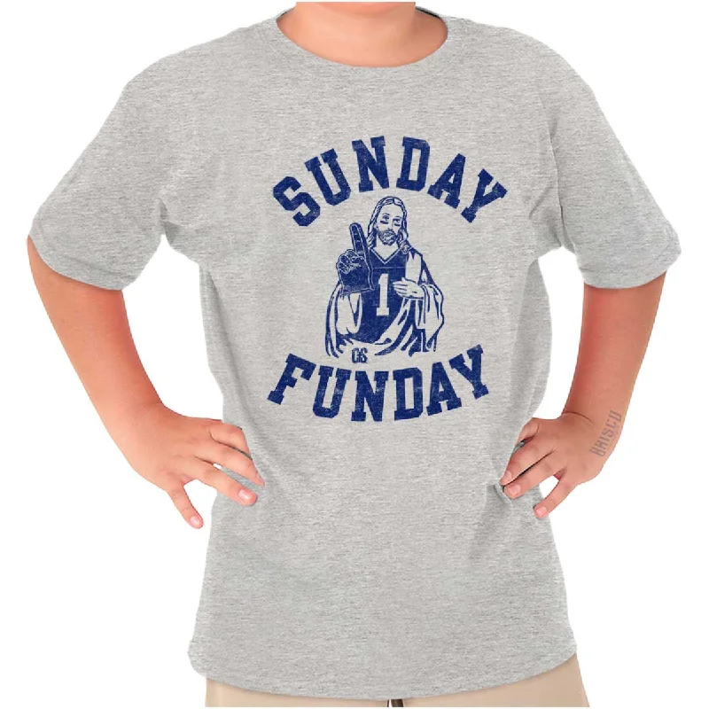 Men's Geometric Print Shirts for a Modern TwistJesus Sunday Funday Youth T Shirt