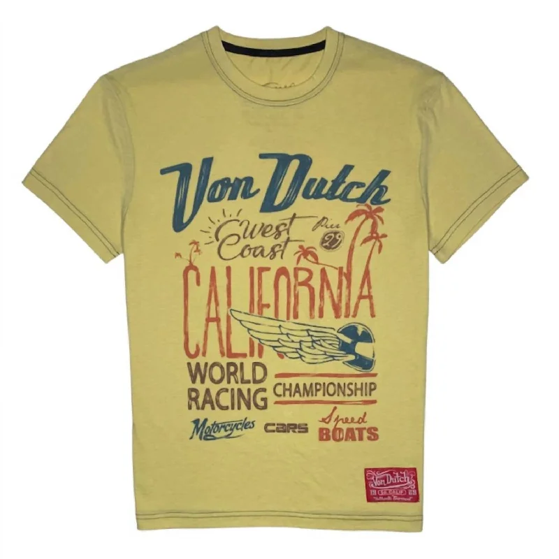 Men's Shirts with Lace-Up HemlinesMen's West Coast T-Shirt In Cali Sun