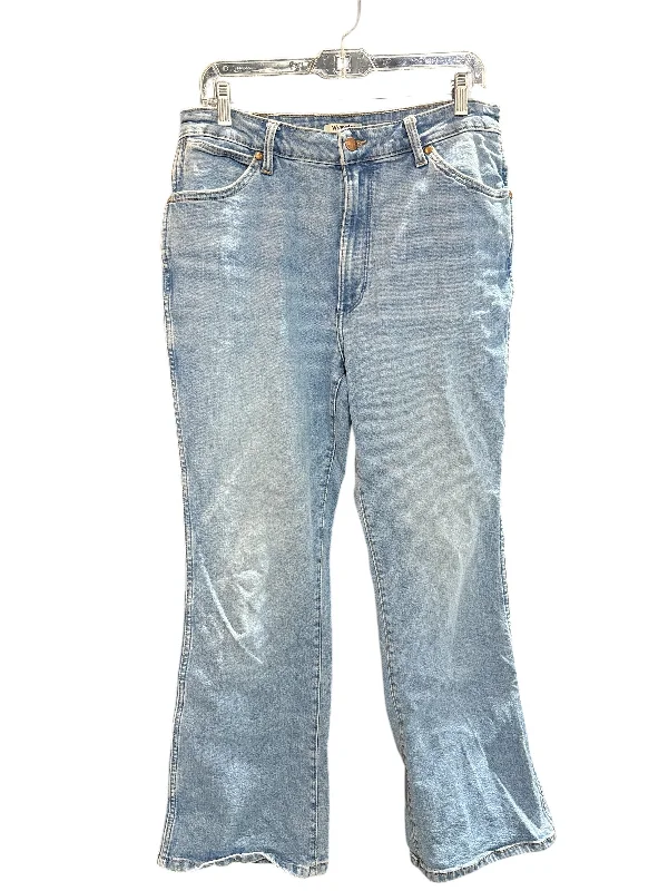 Wash and Wear Men's JeansJeans Straight By Wrangler In Blue Denim, Size: 30