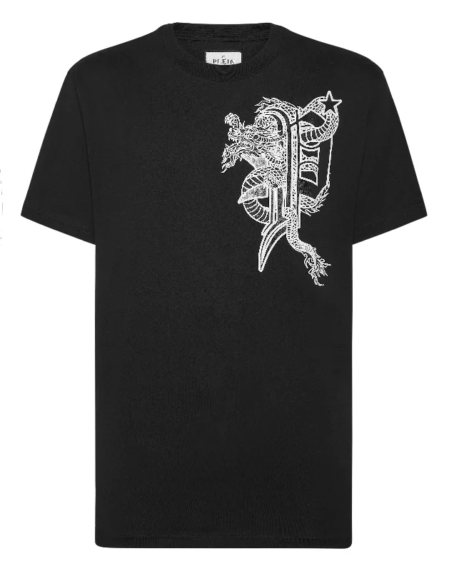 Men's Shirts with Elastic WaistbandsT-shirt Round Neck SS Dragon
