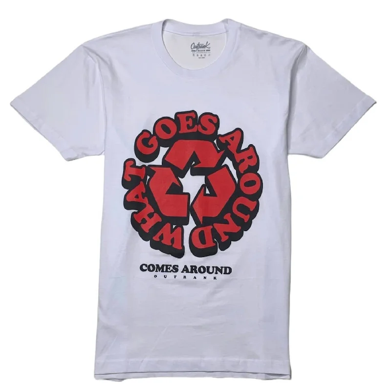 Men's Shirts with Belt AttachmentsMen's What Goes Around T-Shirt In White