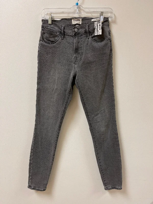 Comfortable Men's JeansJeans Skinny By Frame In Grey Denim, Size: 6