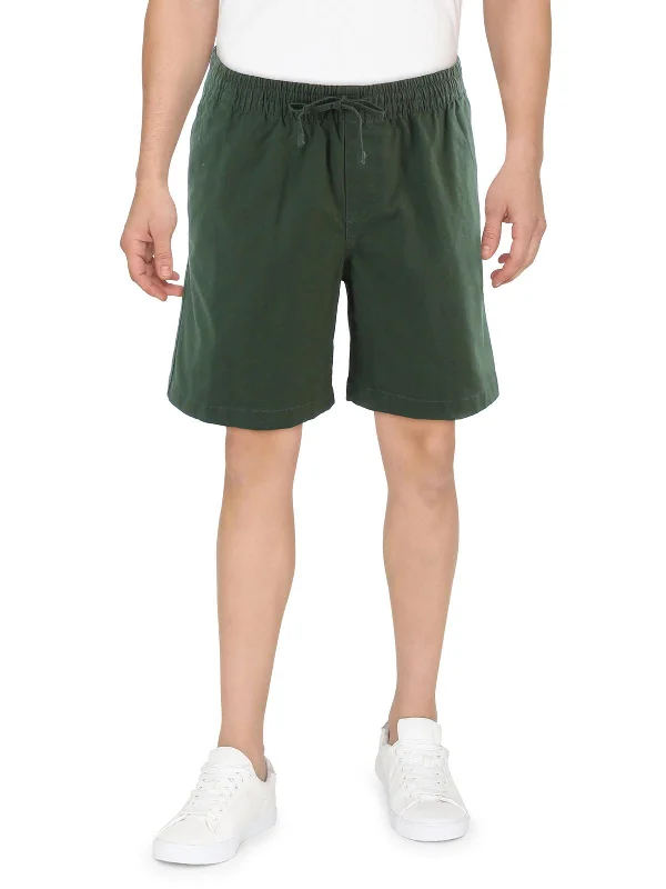 Men's Pants with Elastic CuffsMens Straight Fit Hidden Pockets Flat Front