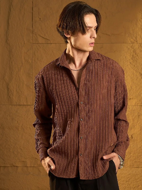Men's Unique Dress Shirts for a Statement LookDrop Shoulder Oversized Textured Shirt Men's Unique Dress Shirts for a Statement LookDrop Shoulder Oversized Textured Shirt
