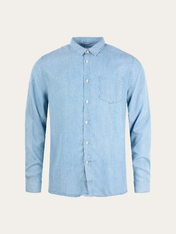 Men's Solid-Color Block Shirts for a Bold StatementELDER relaxed fit denim Tencel™ shirt - Vintage Indigo Men's Solid-Color Block Shirts for a Bold StatementELDER relaxed fit denim Tencel™ shirt - Vintage Indigo