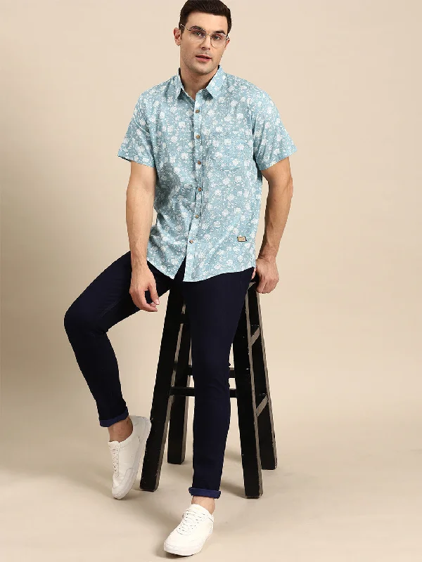 Men's Cowboy Shirts for Western StyleDENNISON Men Block Printed Shirt