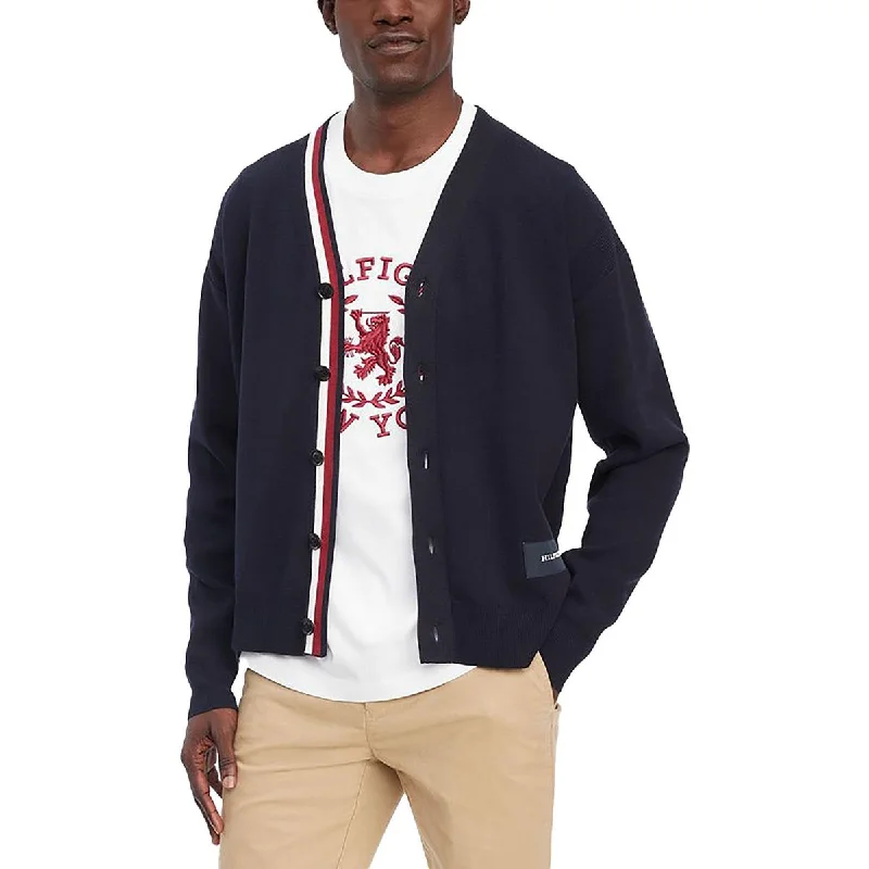 Mens Oversized Cotton Cardigan Sweater