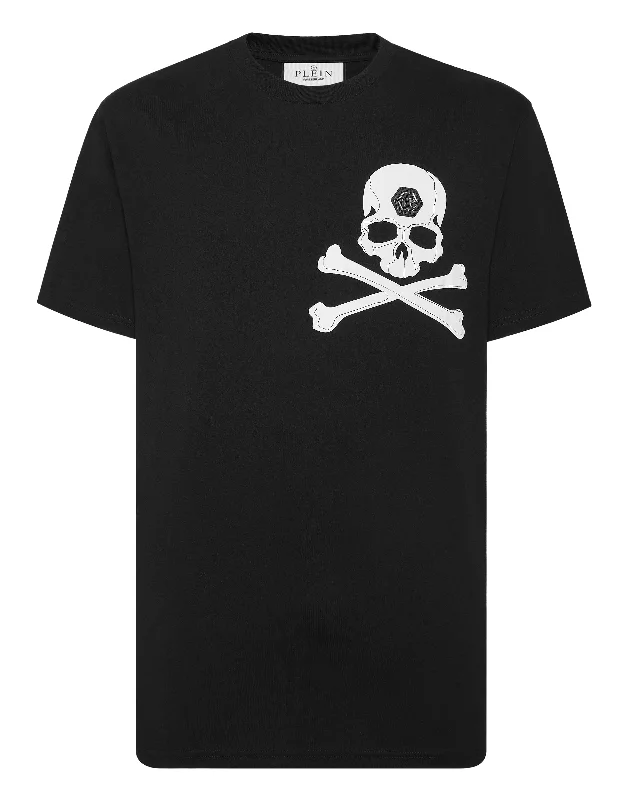 Men's Shirts with Contrast StitchingT-shirt Round Neck SS Skull&Bones