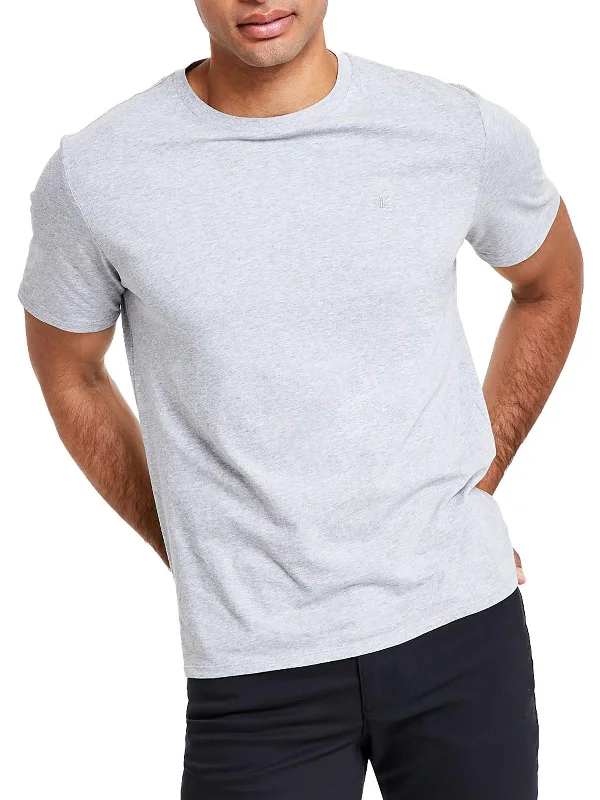 Men's Shirts for Beach OutingsMens Cotton Crewneck T-Shirt