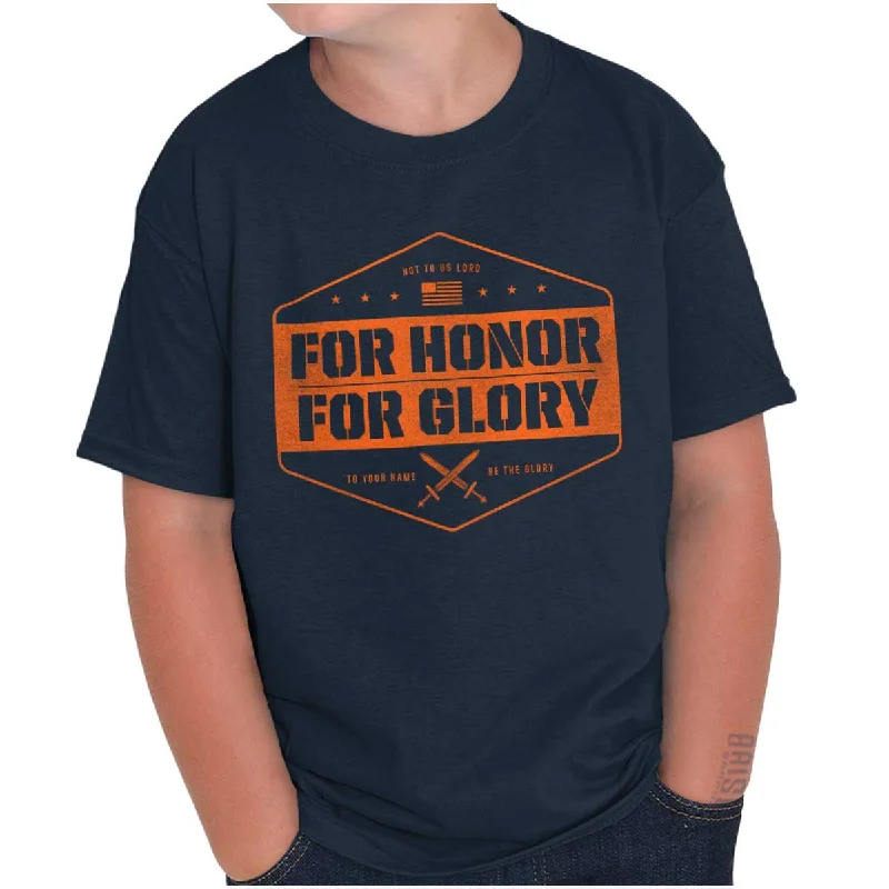 Men's Weekend Shirts for Leisurely OutingsFor Honor and Glory Youth T Shirt