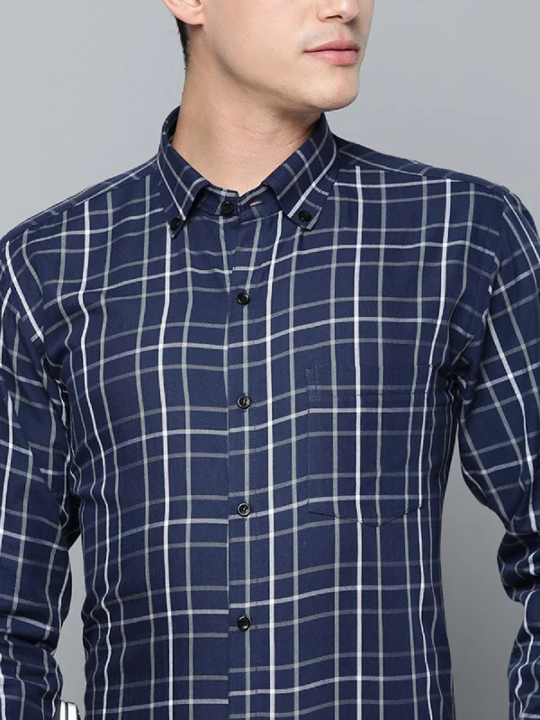Men's Oxford Shirts for a Preppy StyleDENNISON Men Smart Tartan Checks Formal Shirt