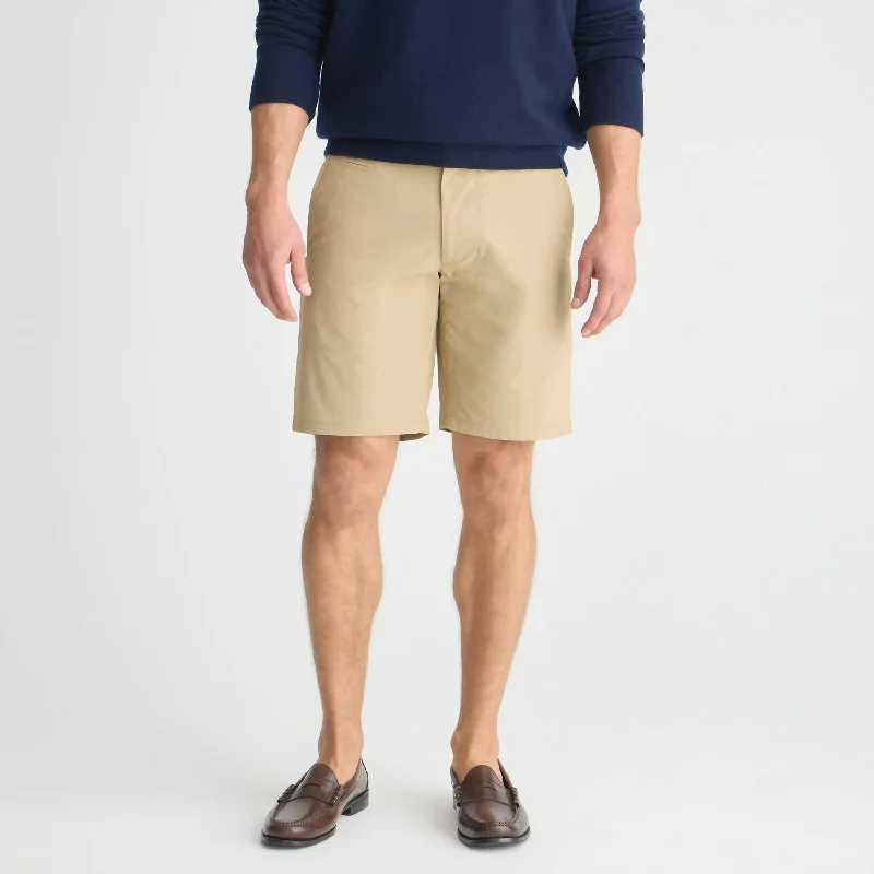 Men's Pants with Patchwork PatternsMen's 9" Tech Shorts In Tan Khaki