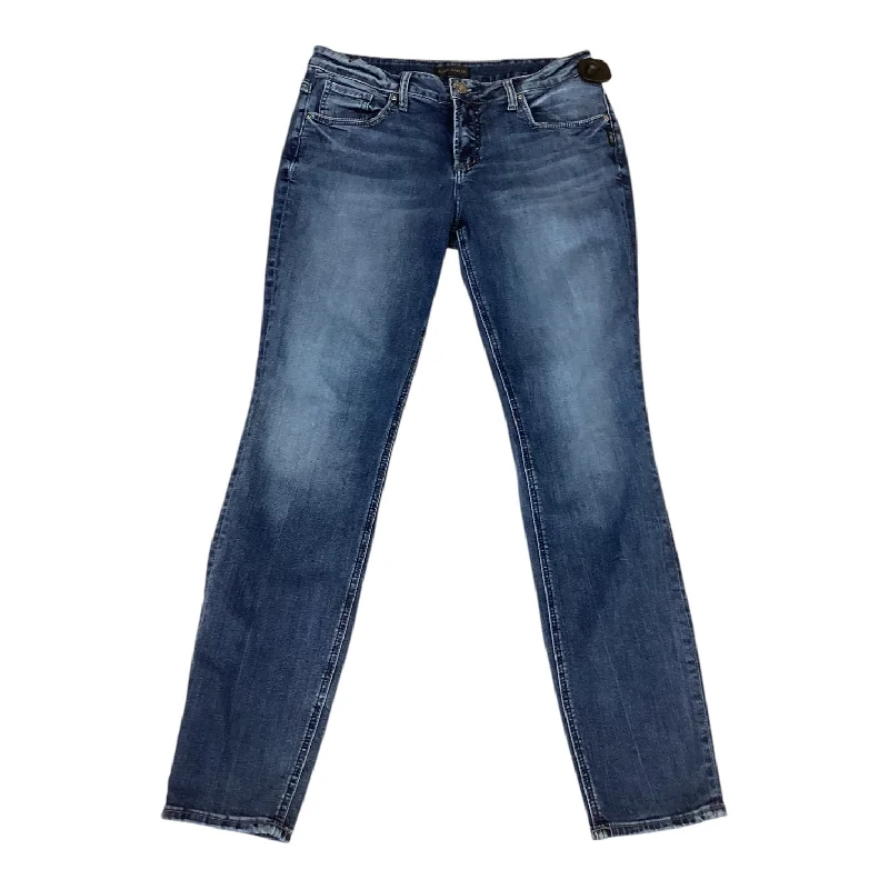 Designer Men's JeansJeans Straight By Silver In Blue Denim, Size: 10