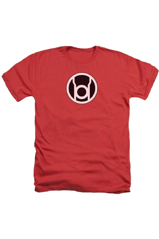 Men's Shirts with Logo EmbossmentsGreen Lantern Red Lantern Logo Adult Heather Tee / T-Shirt