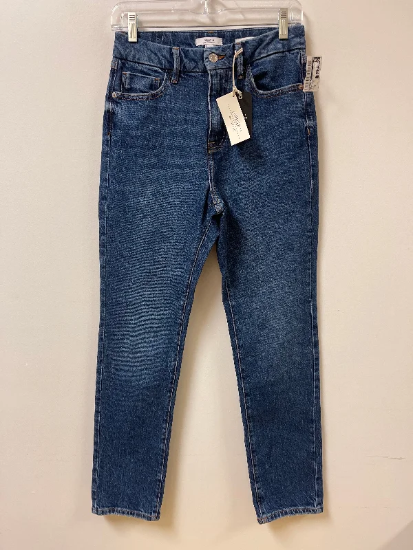High-Quality Ripped Men's JeansJeans Straight By Forever 21 In Blue Denim, Size: 2