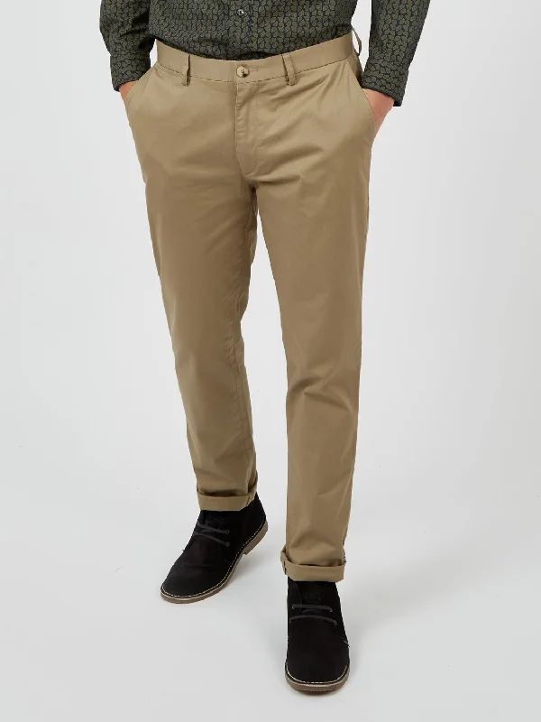 Men's Button-Fly Pants for a Traditional TouchSignature Slim Stretch Chino Pant - Stone