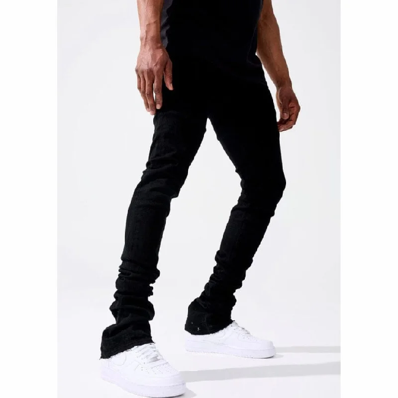 Men's Pants with Stain-Resistant TreatmentJordan Craig Martin Stacked Kingsbridge Denim (Jet Black) JTF212L