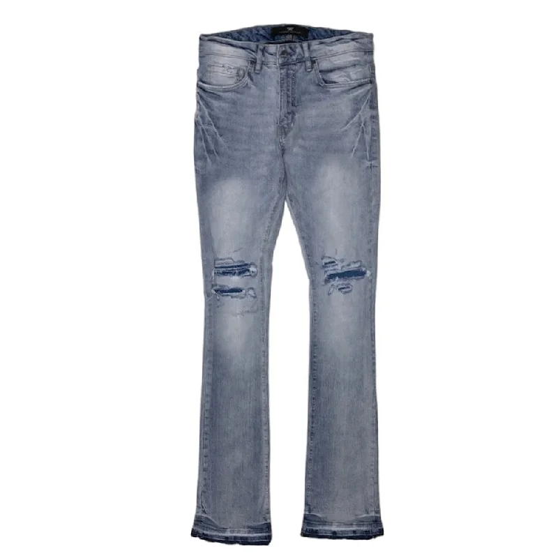 Men's Running Pants for ExerciseJordan Craig Martin Stacked Denim (Ice Blue) JTF204