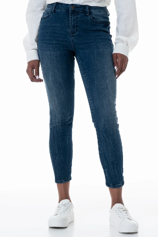Men's Pants with Side PocketsRf12 Mid Rise Skinny Jeans _ 152637 _ Dark Wash