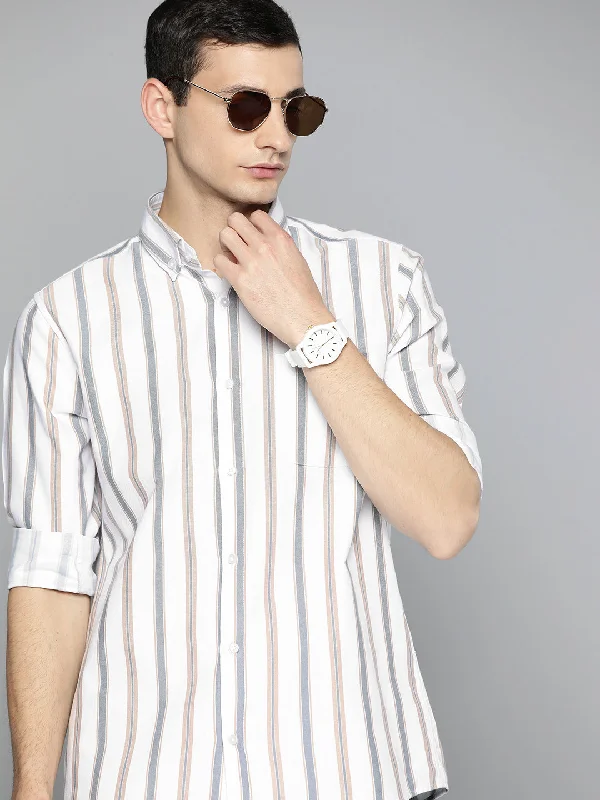 Men's Dressy Button-Down Shirts for Formal OccasionsSmart Striped Regular Fit Casual Shirt Men's Dressy Button-Down Shirts for Formal OccasionsSmart Striped Regular Fit Casual Shirt