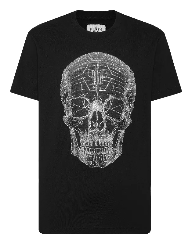 Men's Shirts with Hidden ButtonsT-shirt Round Neck SS Xray Skull