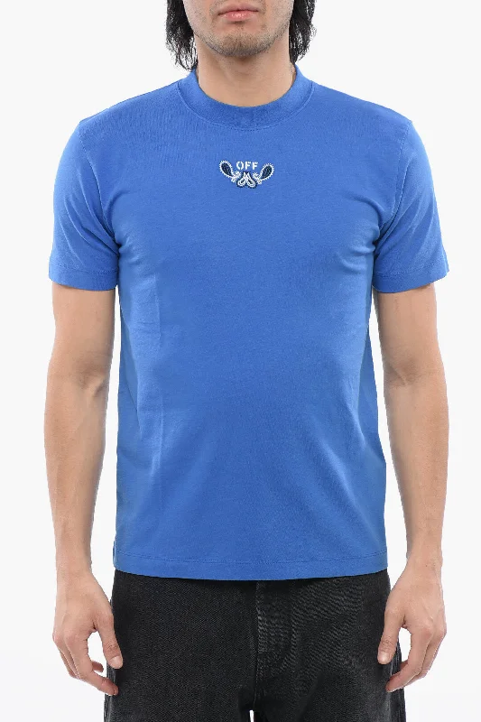 Durable Men's Work ShirtsOff-White Bandana Motif Crew-neck T-shirt