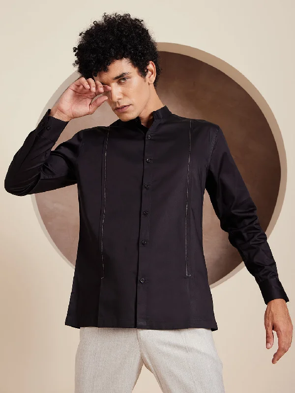 Men's Layering Shirts for Seasonal TransitionsBlack Clubwear Shirt