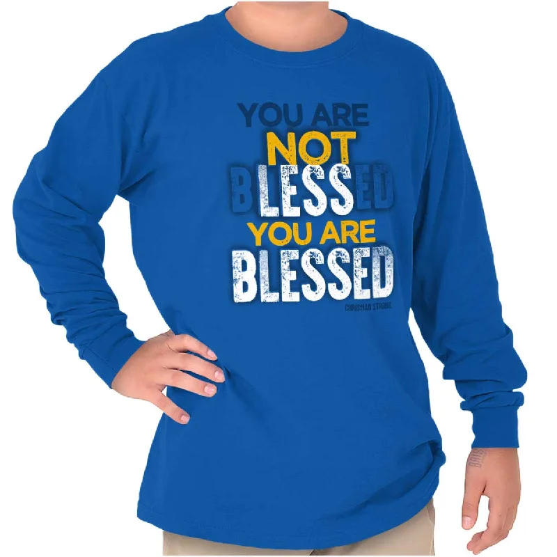 Men's Long-Sleeve Shirts for Year-Round WearNot Less Blessed Youth Long Sleeve T Shirt Men's Long-Sleeve Shirts for Year-Round WearNot Less Blessed Youth Long Sleeve T Shirt