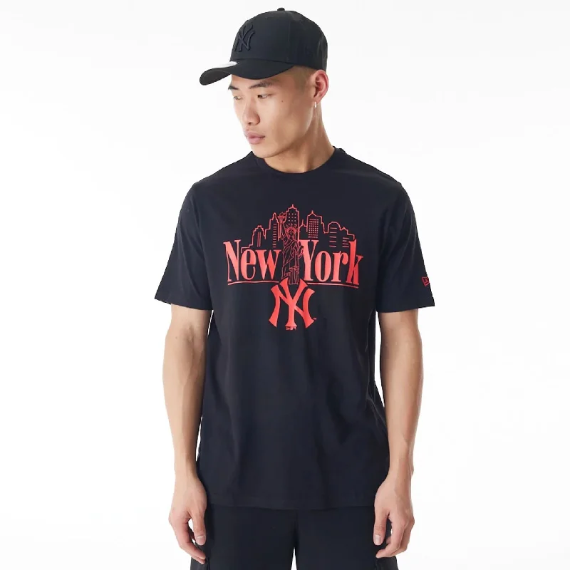 Men's Unique and Designer TopsNew York Yankees MLB Graphic Black T-Shirt