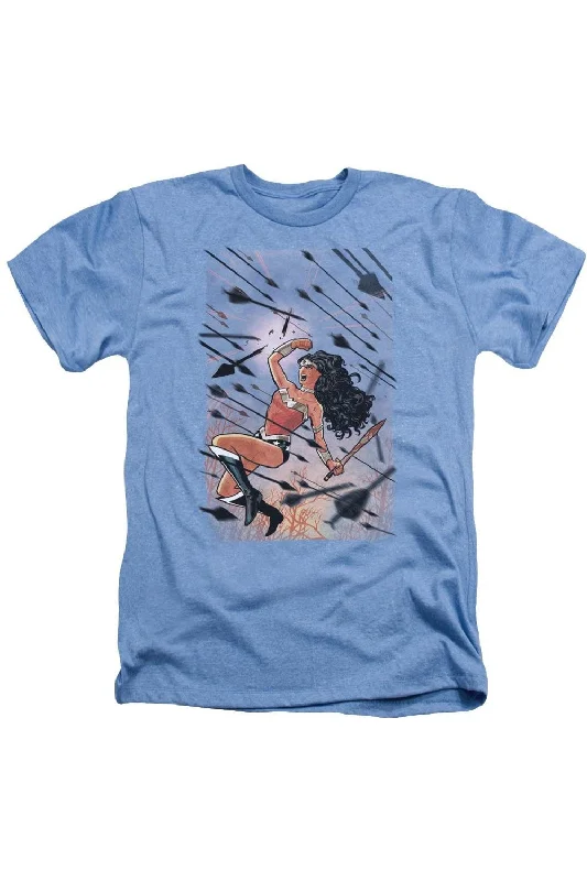 Men's Shirts with Double-Breasted DesignsJustice League of America Wonder Woman #1 Adult Heather Tee / T-Shirt