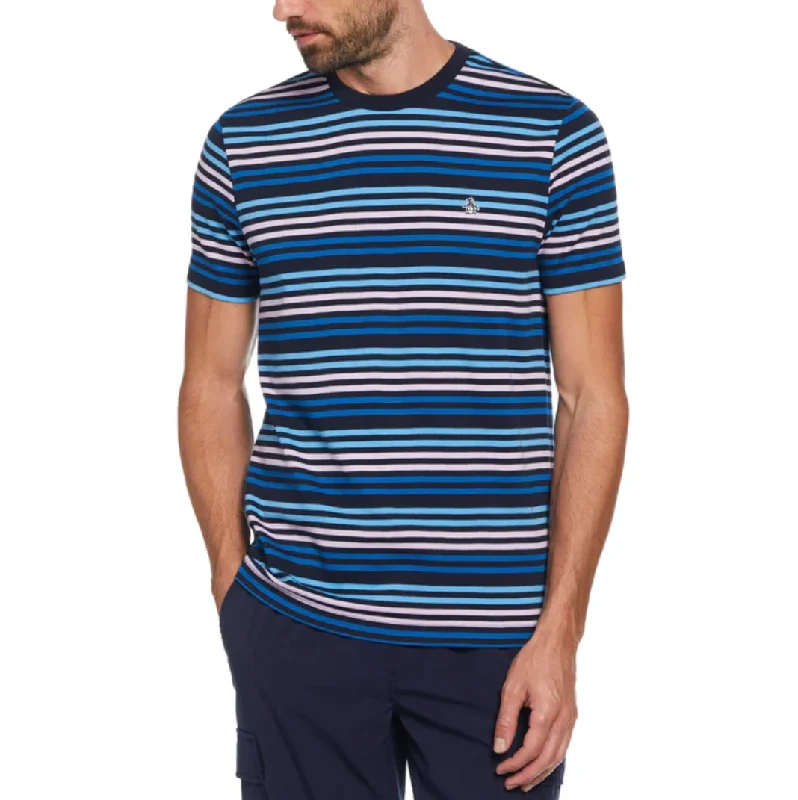 Men's Shirts with Velcro ClosuresSTRIPED T-SHIRT