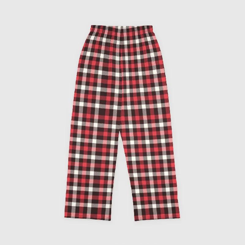 Men's Casual Pants for Everyday WearRed Plaid Lounge Bottoms