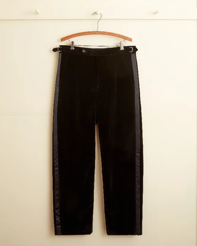 Men's Patterned Pants with Geometric DesignsBlack Tulip Tuxedo Trousers