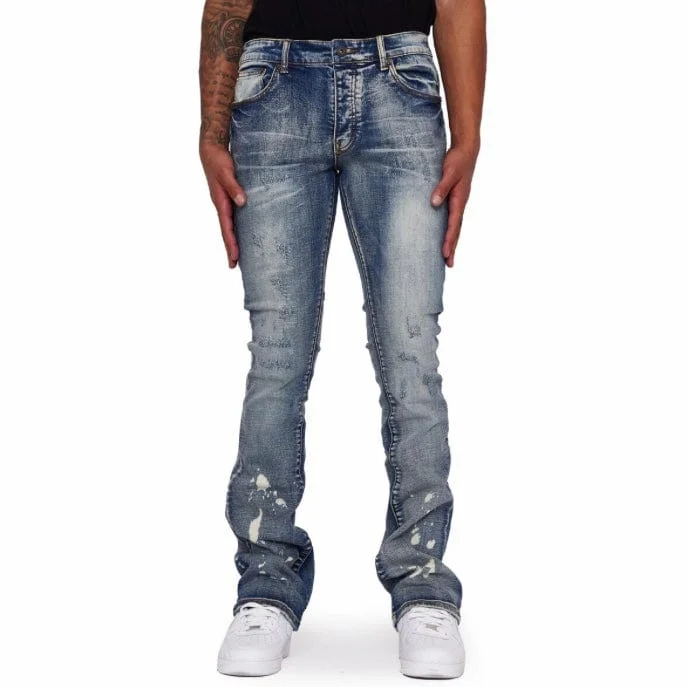 Men's Pants with Ripped and Distressed DetailsValabasas Stacked M82 Jeans (Azzurro) VLBS2254 Men's Pants with Ripped and Distressed DetailsValabasas Stacked M82 Jeans (Azzurro) VLBS2254