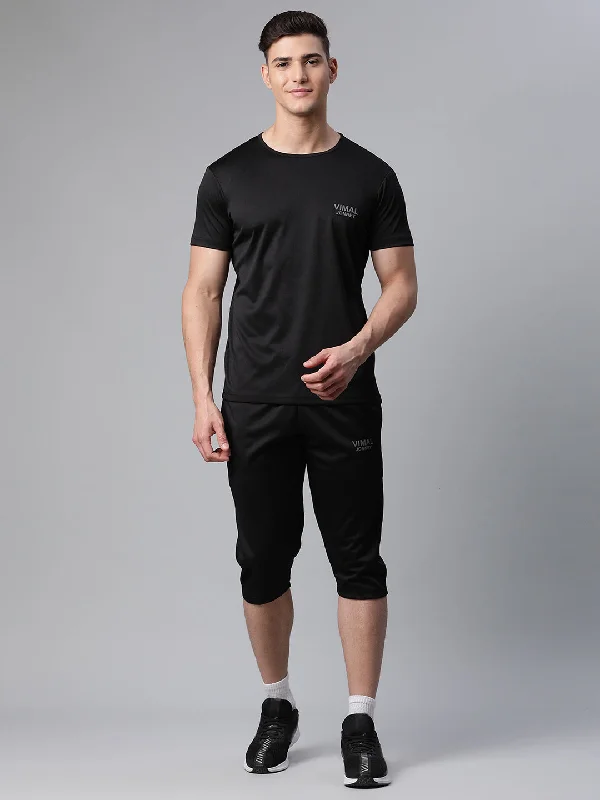 Mack Jonney Dryfit Solid Black Tracksuit for Men