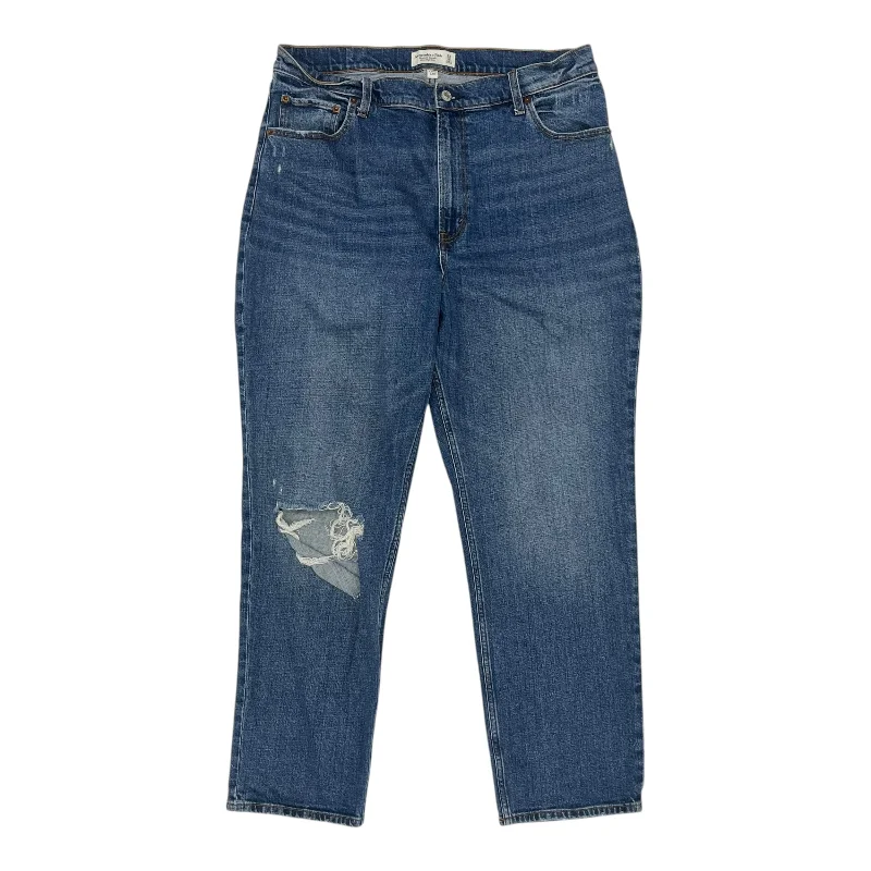 Men's Straight-Leg Jeans in Dark WashJeans Straight By Abercrombie And Fitch In Blue Denim, Size:16L Men's Straight-Leg Jeans in Dark WashJeans Straight By Abercrombie And Fitch In Blue Denim, Size:16L