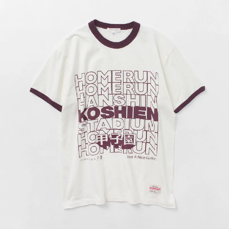 Men's Shirts with Contrast CollarsJHANKSON / Koshien Home Run T-shirt