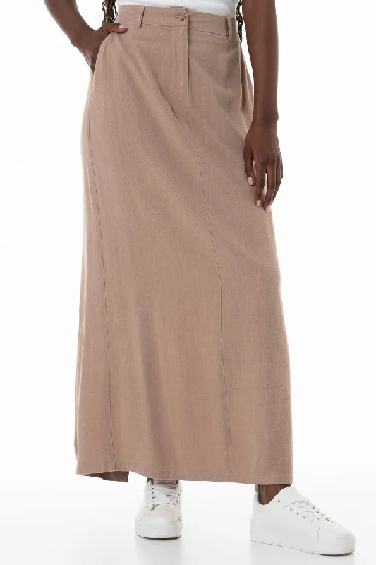 Men's Pants with Flat-Front DesignsMock Fly Skirt _ 153840 _ Taupe