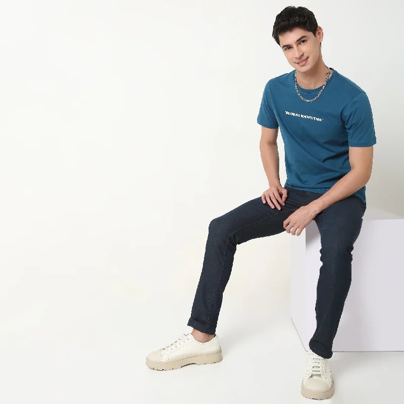 Men's Shirts with Double-Breasted DesignsRegular Fit Graphic T-Shirt