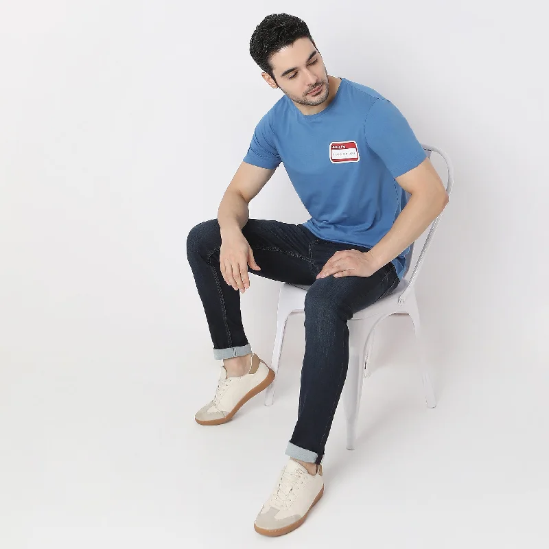 Men's Shirts with Tab CollarsGraphic Crew Neck Modern Home T-Shirt