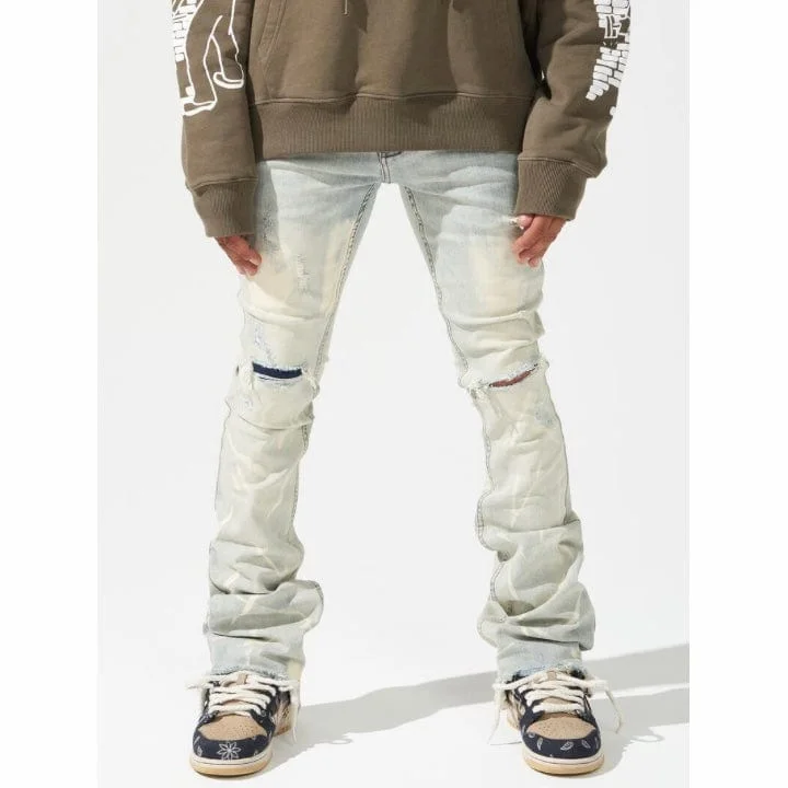 Men's Button-Fly Pants for a Traditional TouchSerenede Sulfur Stacked Jean (Bleached) SU-BL Men's Button-Fly Pants for a Traditional TouchSerenede Sulfur Stacked Jean (Bleached) SU-BL