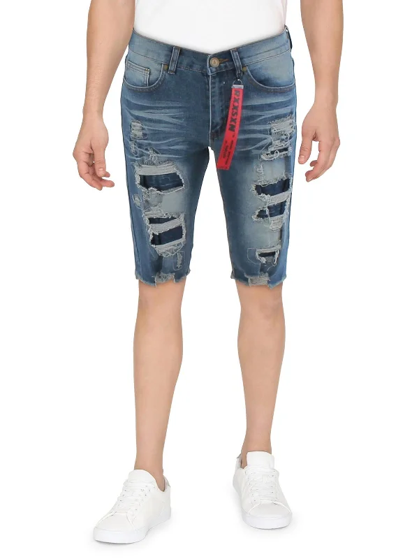 Men's Denim Shorts for SummerOwen Mens Ripped Casual Denim Shorts