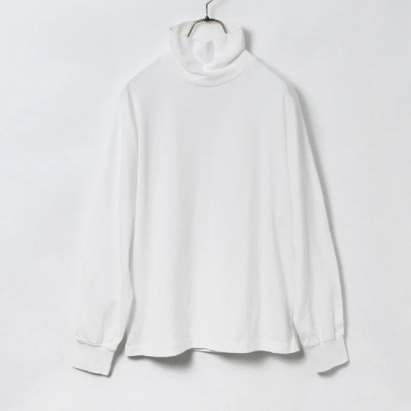 Men's Flowy Shirts for a Relaxed LookYONETOMI NEW BASIC / NEW BASIC GARMENT DYE T-SHIRT TURTLE NECK
