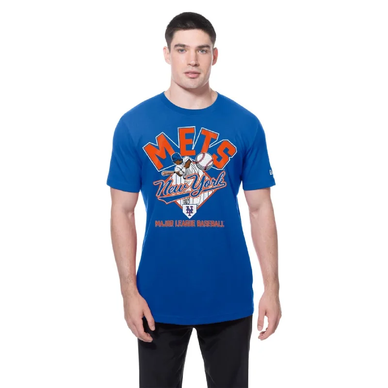 Men's Short-Sleeved ShirtsNew York Mets MLB Batting Practice Blue T-Shirt