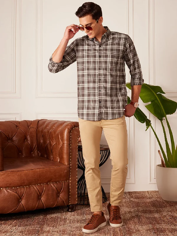 Men's Custom Dress Shirts for a Personalized FitDENNISON Smart Tartan Checked Button-Down Collar Cotton Casual Shirt Men's Custom Dress Shirts for a Personalized FitDENNISON Smart Tartan Checked Button-Down Collar Cotton Casual Shirt
