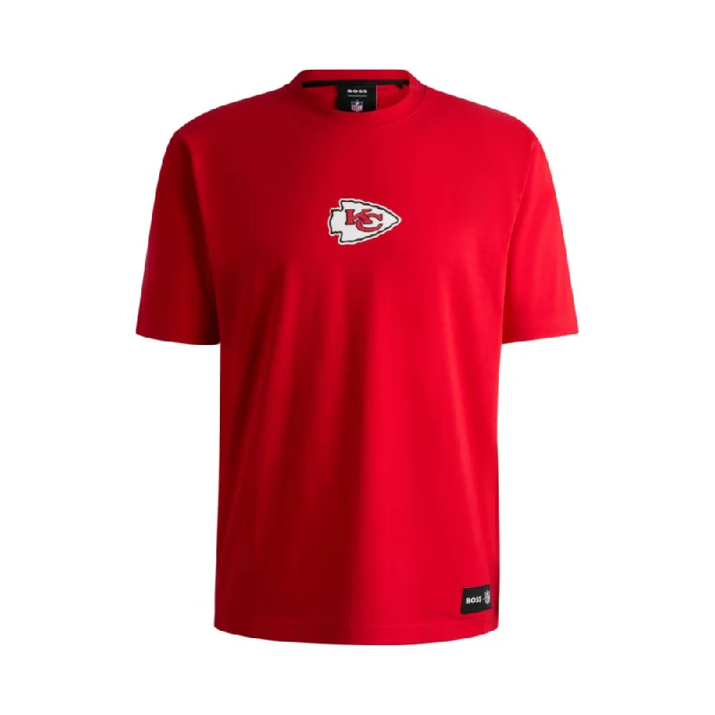 Men's Tailored Shirts for a Professional AppearanceBOSS x NFL stretch-cotton T-shirt with special branding