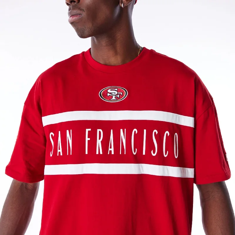 Men's Long-Sleeved ShirtsSan Francisco 49ers NFL Drop Shoulder Red Drop Shoulder T-Shirt