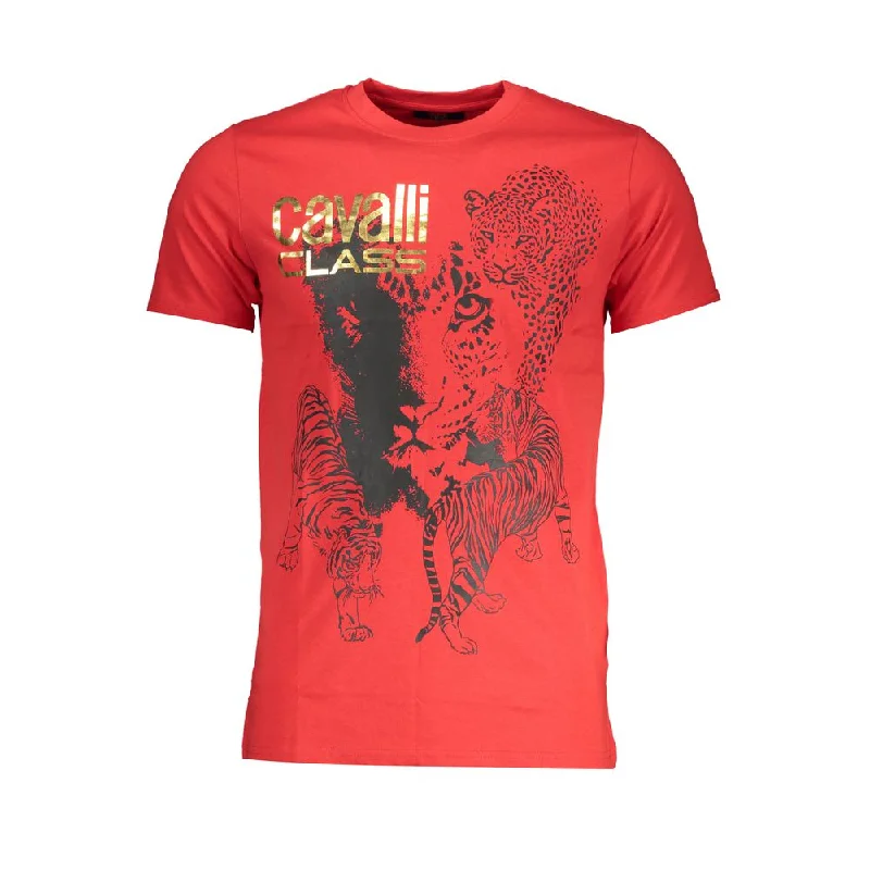 Men's Shirts with Geometric PatternsCavalli Class  Cotton Men's T-Shirt