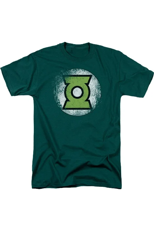 Men's Shirts for HuntingJustice League of America Destroyed Gl Logo Short Sleeve Adult Tee / T-Shirt