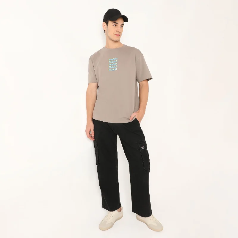 Men's Unique and Designer TopsOversized Slogan Modern Street Graphic T-Shirt